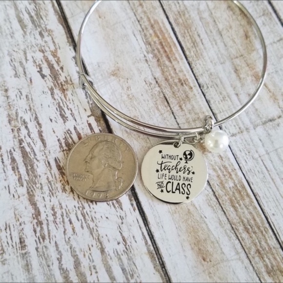 TEACHERS  stamped  bracelet - Picture 4 of 6